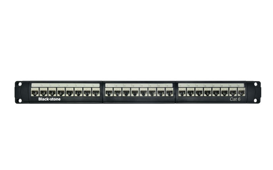 BLACKSTONE CAT6 Shielded 24-Port Fully Loaded Patch Panel - BSP-PM60024
