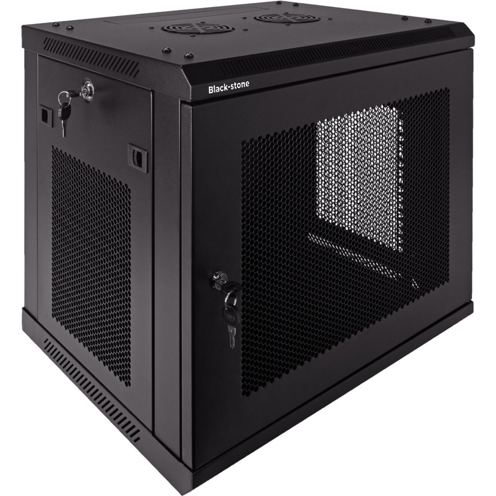 BLACKSTONE VLINE 9U 450mm Depth Wall-Mount Networking Perforated Cabinet