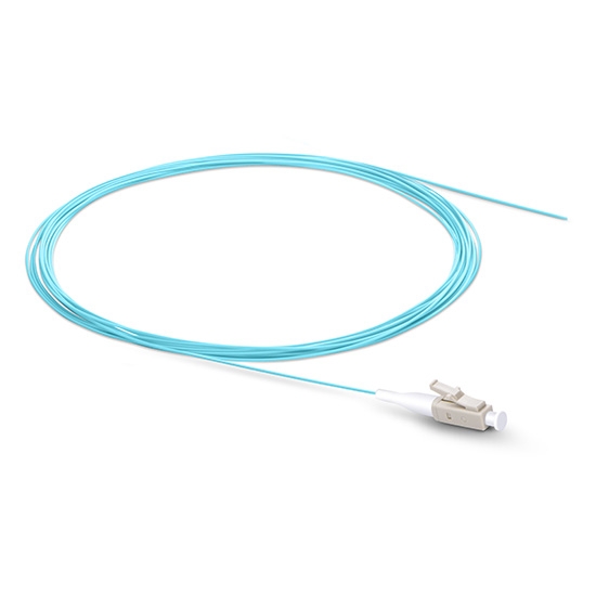 BLACKSTONE Fiber Optic Pigtail, 1 Fiber LC/UPC Pigtail, 50/125µm Multimode OM3, 